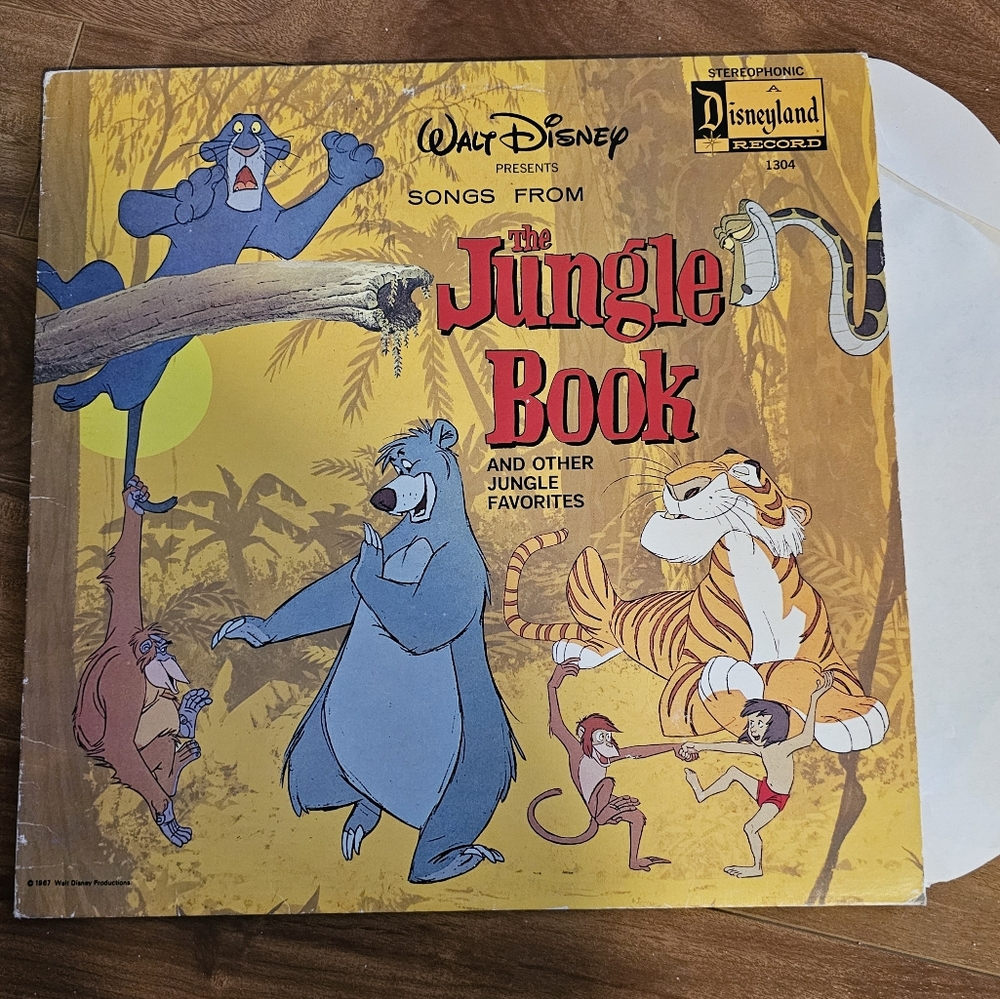 Walt Disney Vinyl Record LP - The Jungle Book 1967